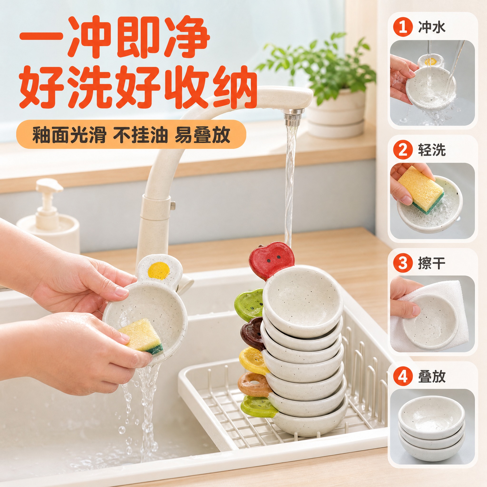 [主图-6] 持续使用价值 易清洗 收纳方便 展示使用后维护… - 图片创意预览