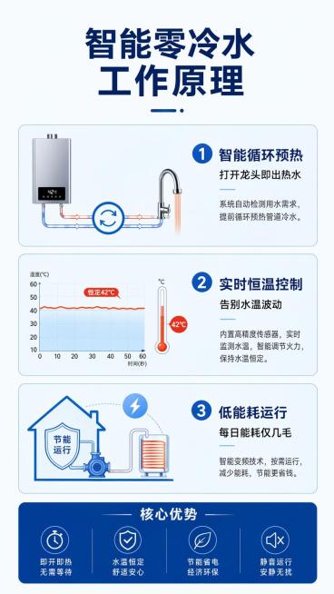 [第4屏] 产品核心功能原理展示。
[氛围/风格] 科技原理展示风格，简约清晰，专业易懂。
[元素布局] 顶部主标题，中部工作原理3步流程示意图，每步配图标和简短说明，底部核心优势总结。流程展示直观清预览效果