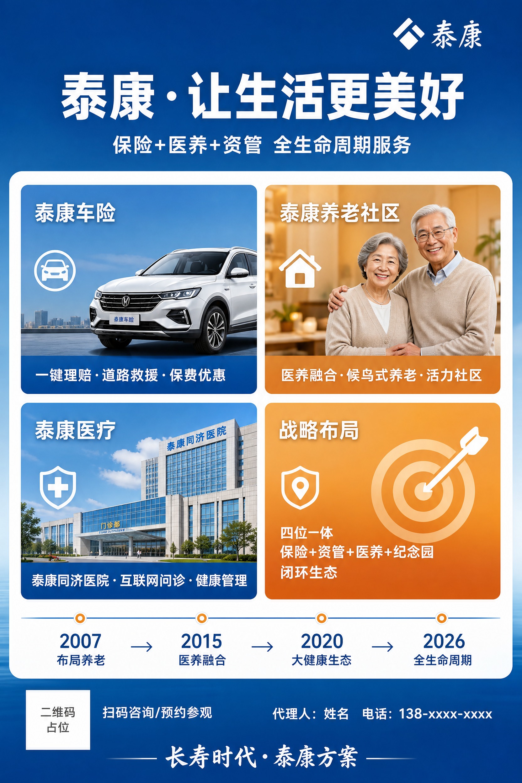 一张竖版品牌宣传海报，2:3比例，泰康保险集团海报，完全参考图… - 图片创意预览