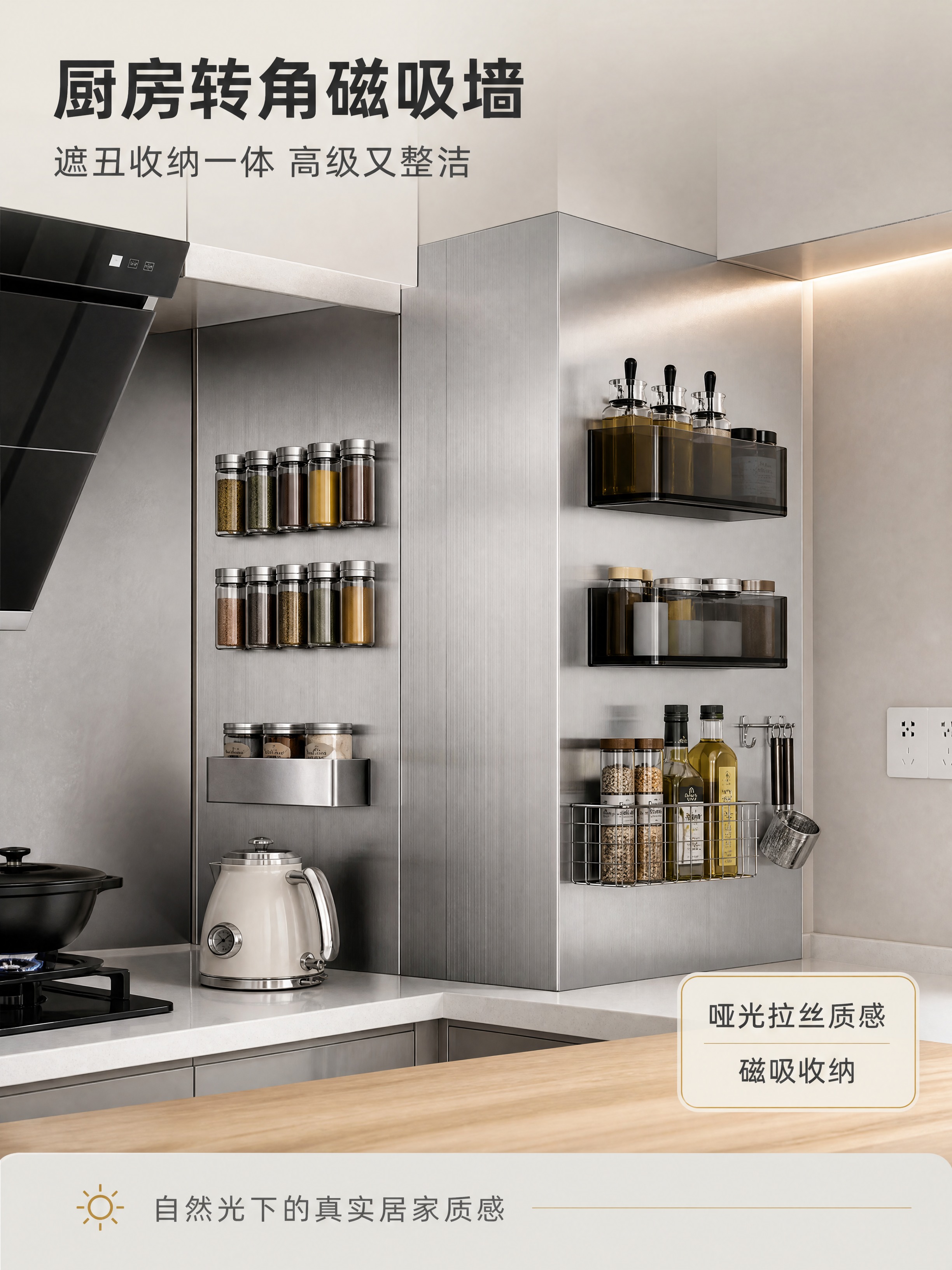 [商品] 使用【图1】不锈钢琅琅板样块图：保留哑光拉丝银灰色表… - 图片创意预览