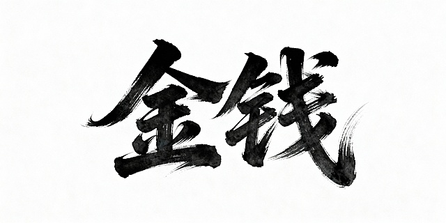 生成金钱两个字的书法艺术体