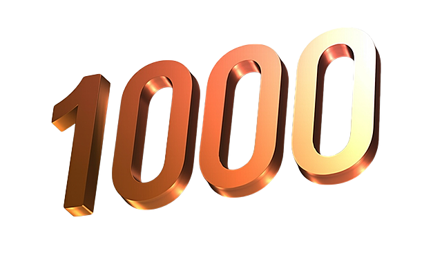 不更改字体效果，将数字更改为1000