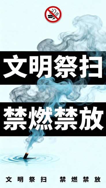 文明祭扫禁燃禁放预览效果