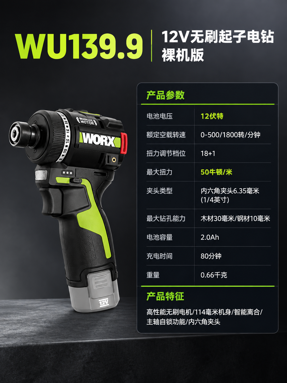 [商品] 使用【图1】威克士WU139.9 12V无刷起子电钻… - 图片创意预览