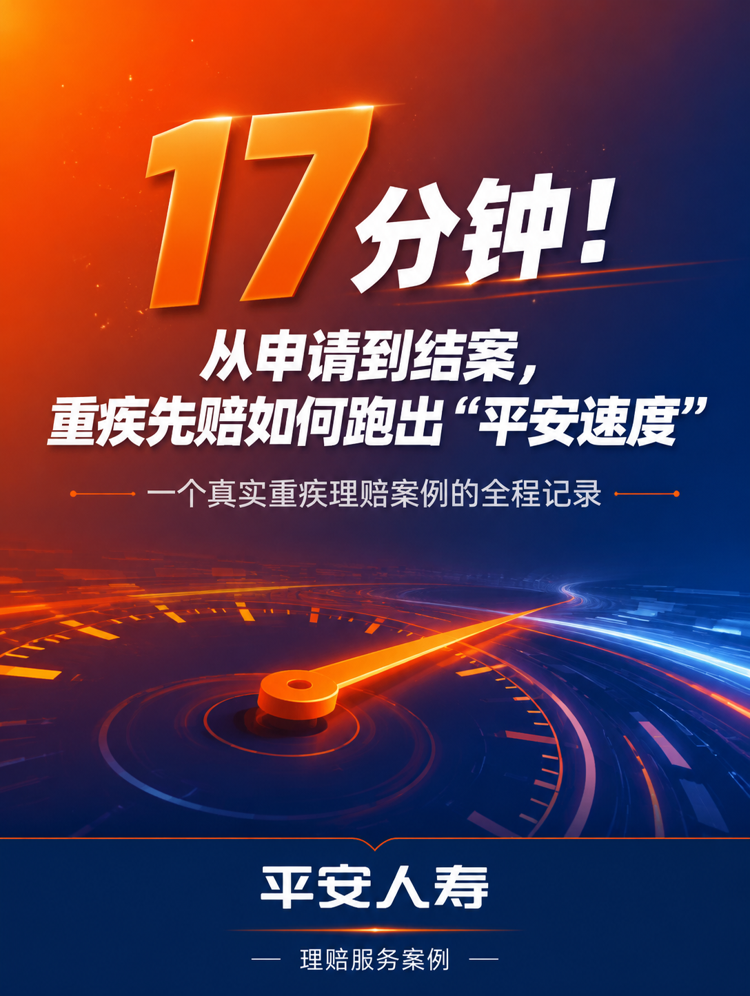[商品] 无实物商品，平安人寿重疾先赔理赔服务案例长图封面页，… - 图片创意预览