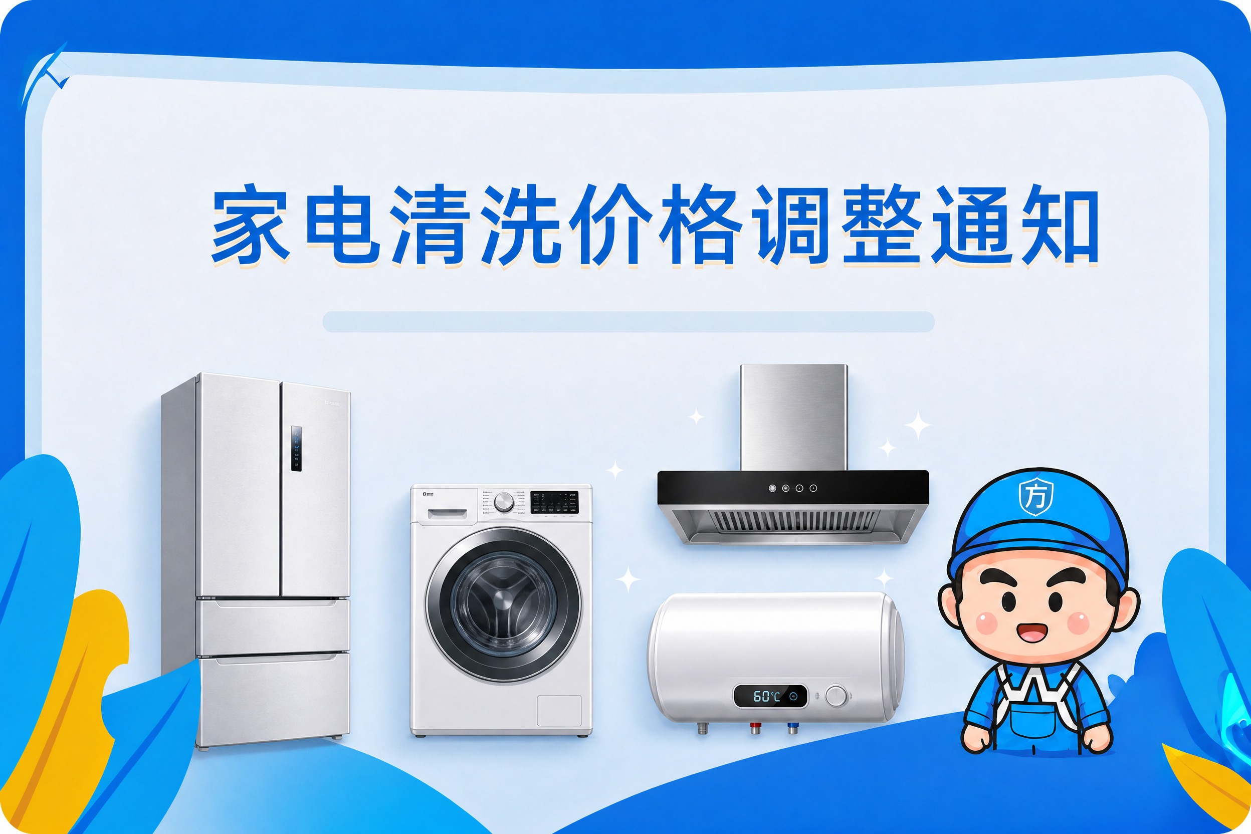 将图中的两台空调替换为冰箱、洗衣机、油烟机、电热水器四件家电，… - 图片创意预览