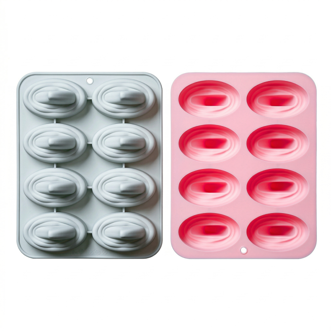 Based on the original image, the product is silicone oval shape candle soap clay mold, keep product预览效果