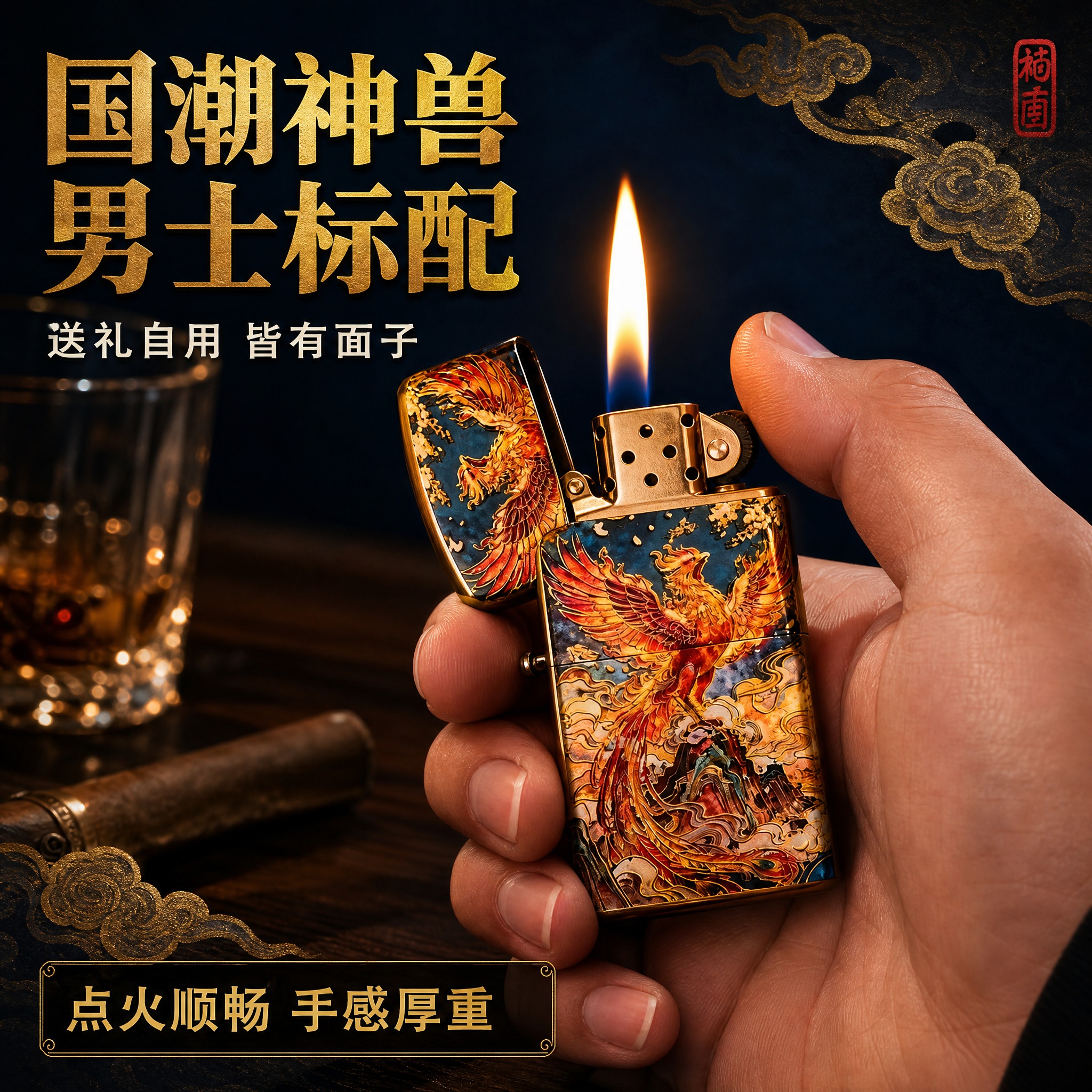 [主图-4 朱雀款] 真实使用场景图，展示男士手持使用状态，增… - 图片创意预览