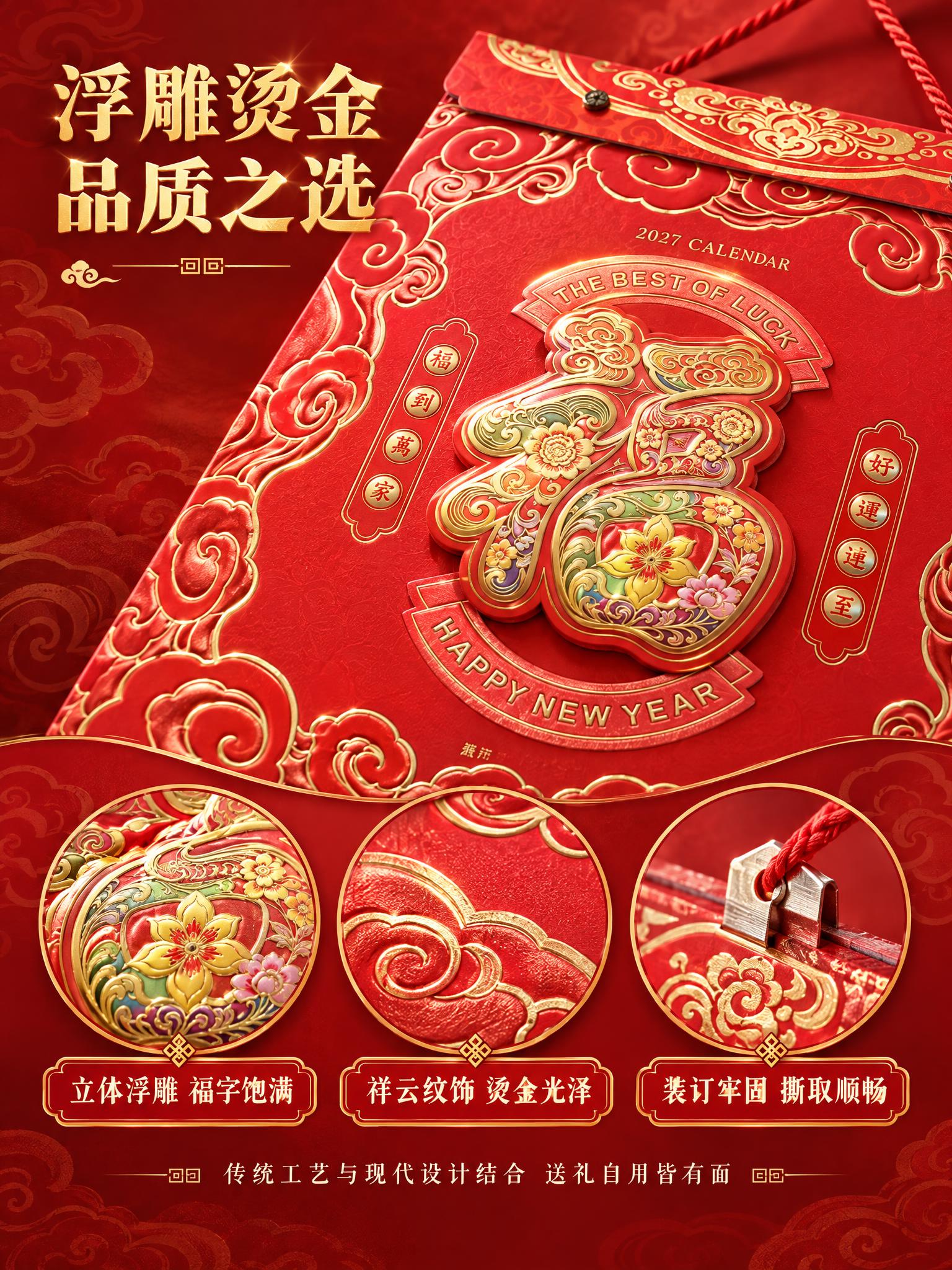 [商品] 使用【图1】【图2】【图3】【图4】2027福字八开… - 图片创意预览