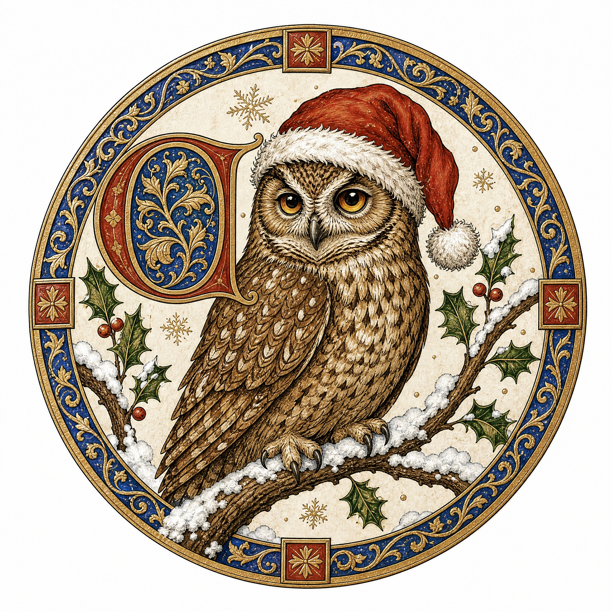 Christmas sticker, medieval ill… - 图片创意预览