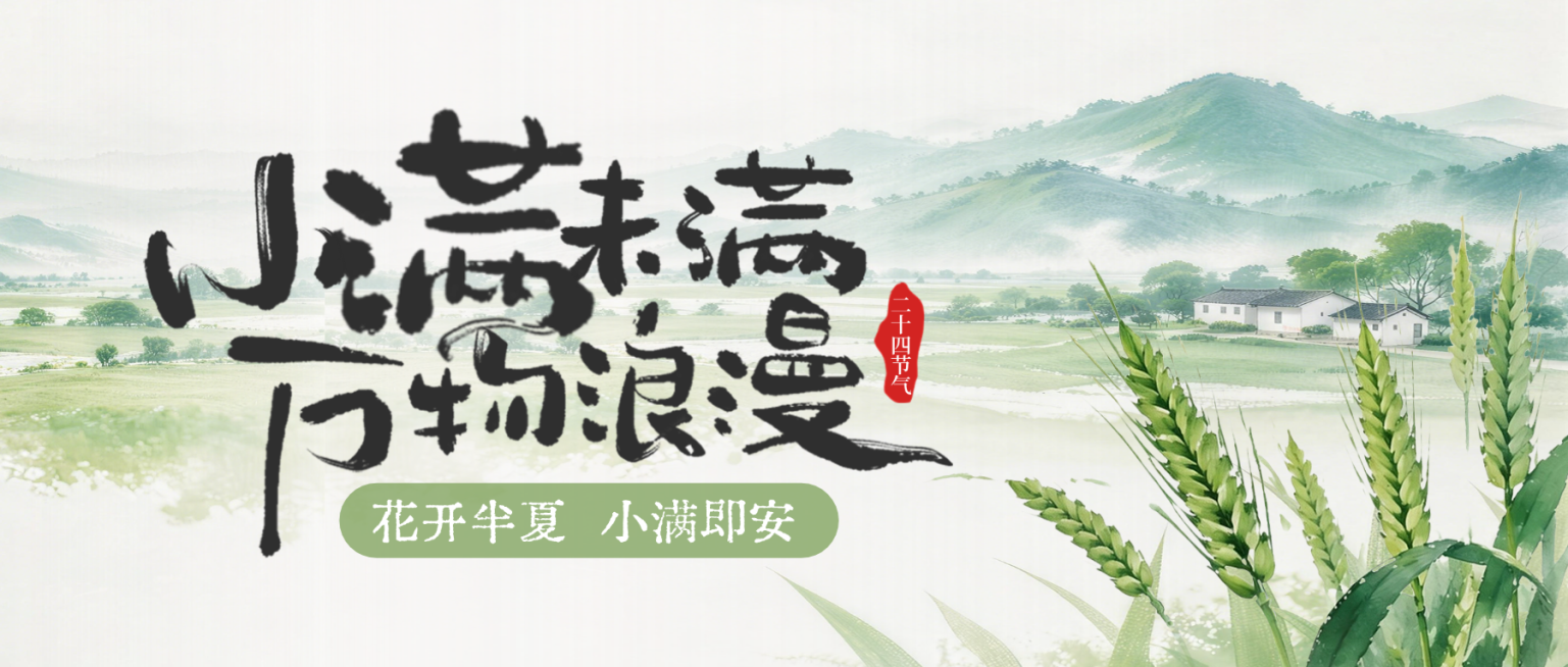 小满节气祝福问候水墨风公众号首图预览效果