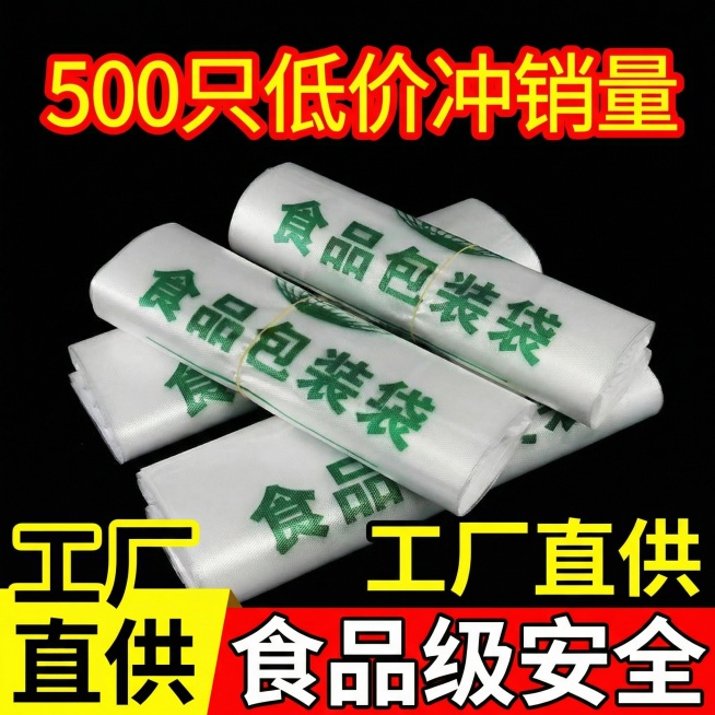我的产品是食品包装袋，帮我做10张拼多多风格的主图预览效果