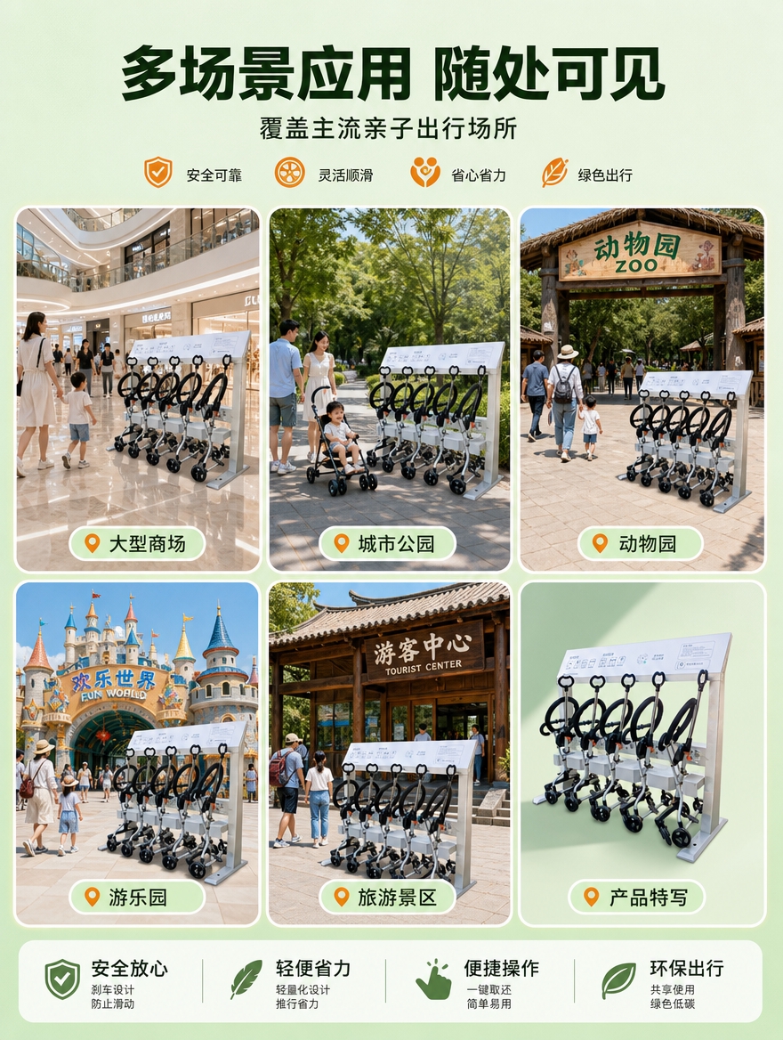 [商品] 使用【图2】室内停车架及童车组，保留白色金属车架结构… - 图片创意预览