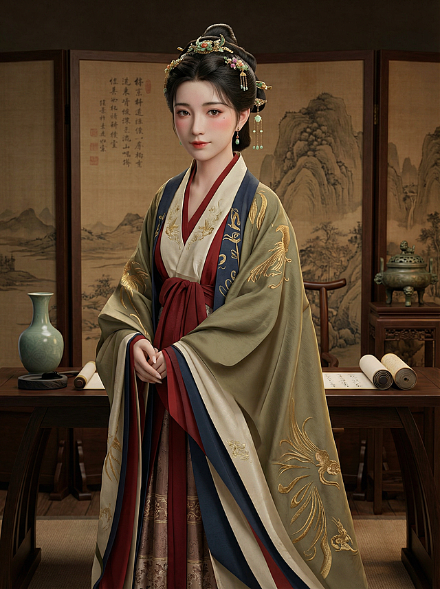 请将图片渲染成高清彩色立体图，背景采用宋代家居。