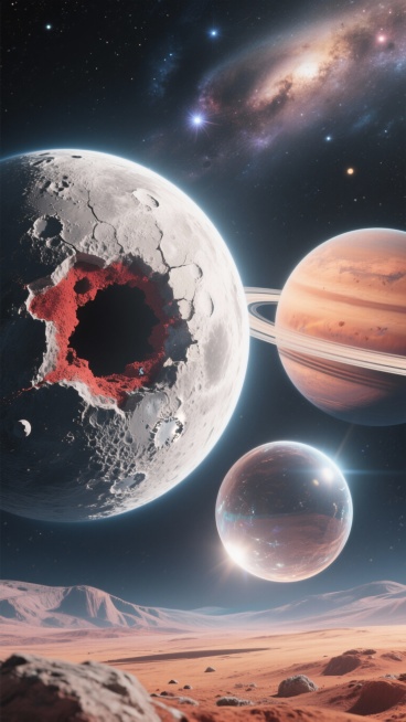 帮我生成20张关于月亮或者星球的图片预览效果