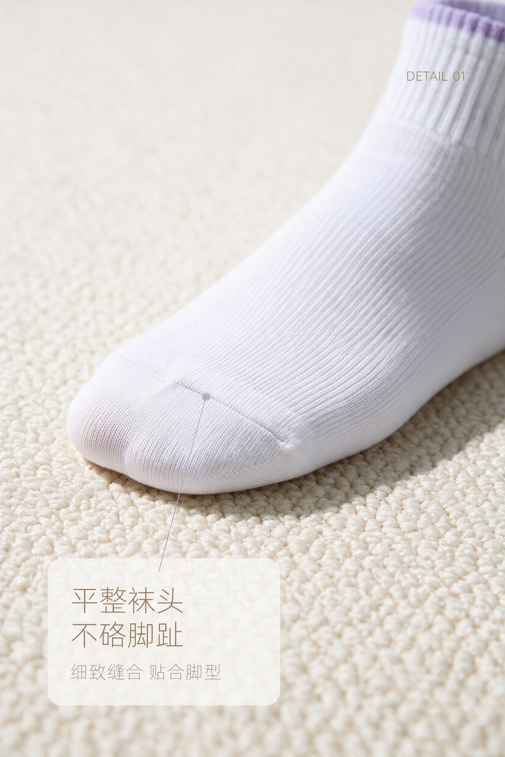 [商品] 使用【图1】【图4】为主参考；主体为白色针织女袜的袜… - 图片创意预览