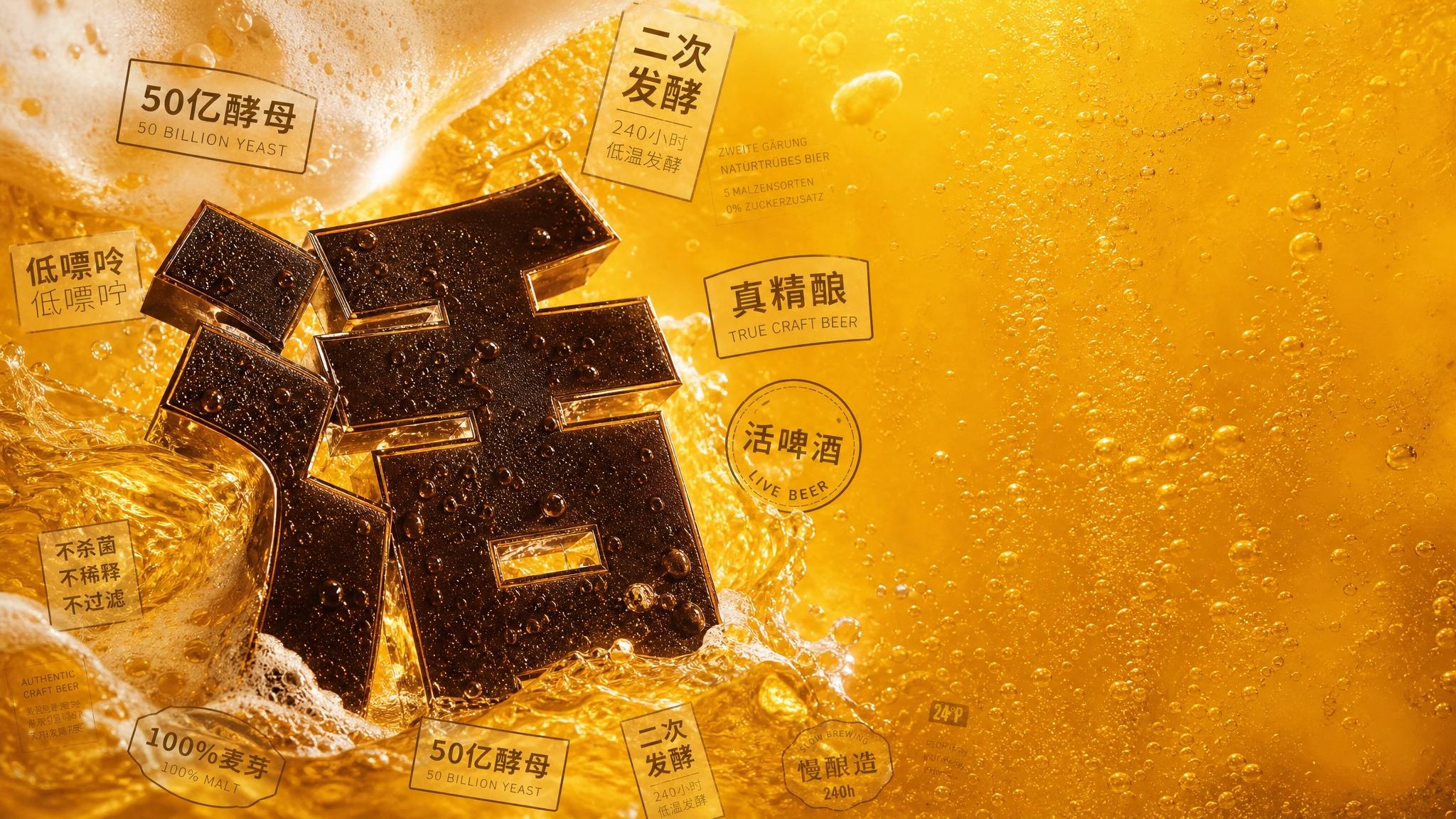 抖音主页头图横版banner，创意升级：画面左侧巨大的深棕色"… - 图片创意预览