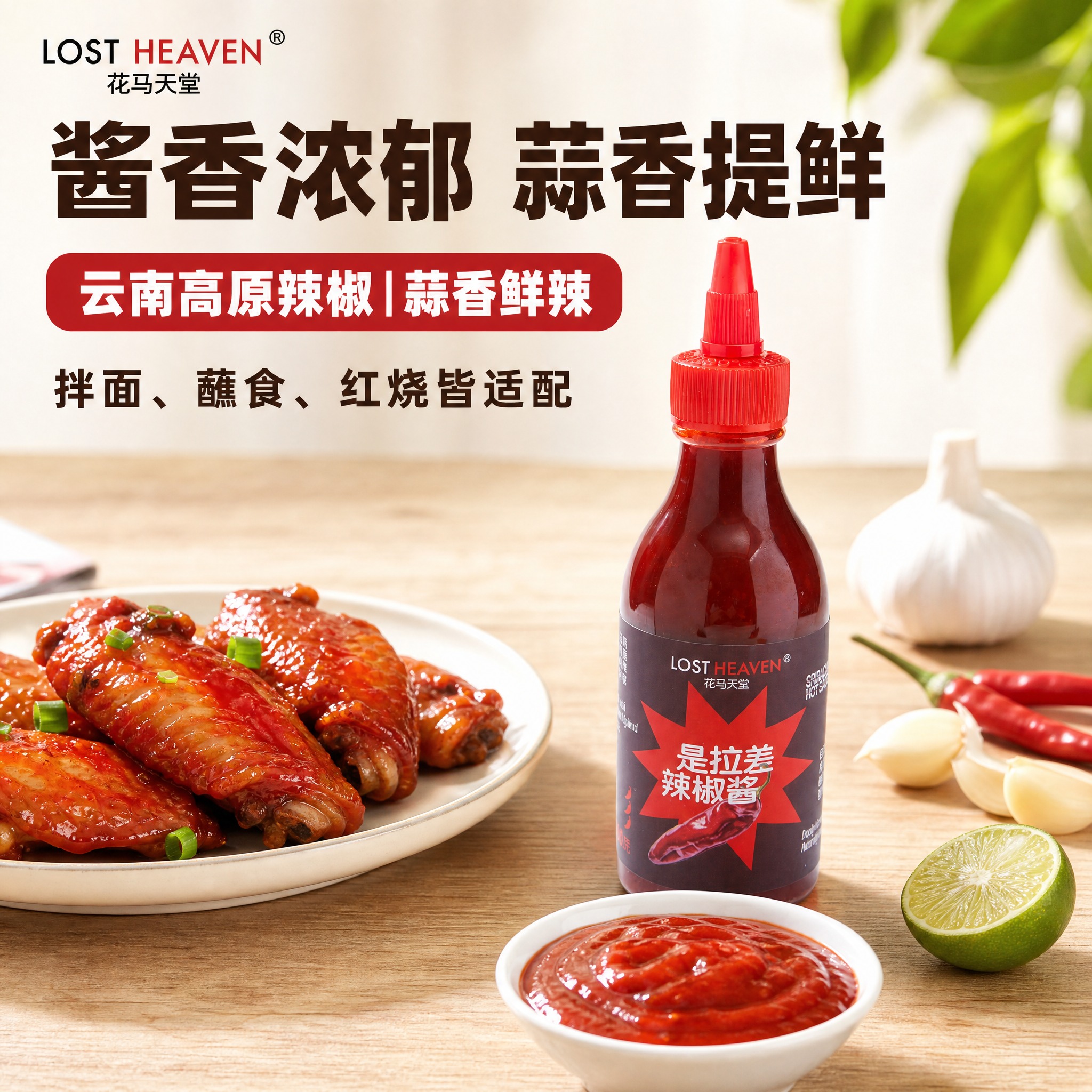 [主图-4] 风味展示图，突出蒜香风味和日常百搭属性，明亮干净… - 图片创意预览