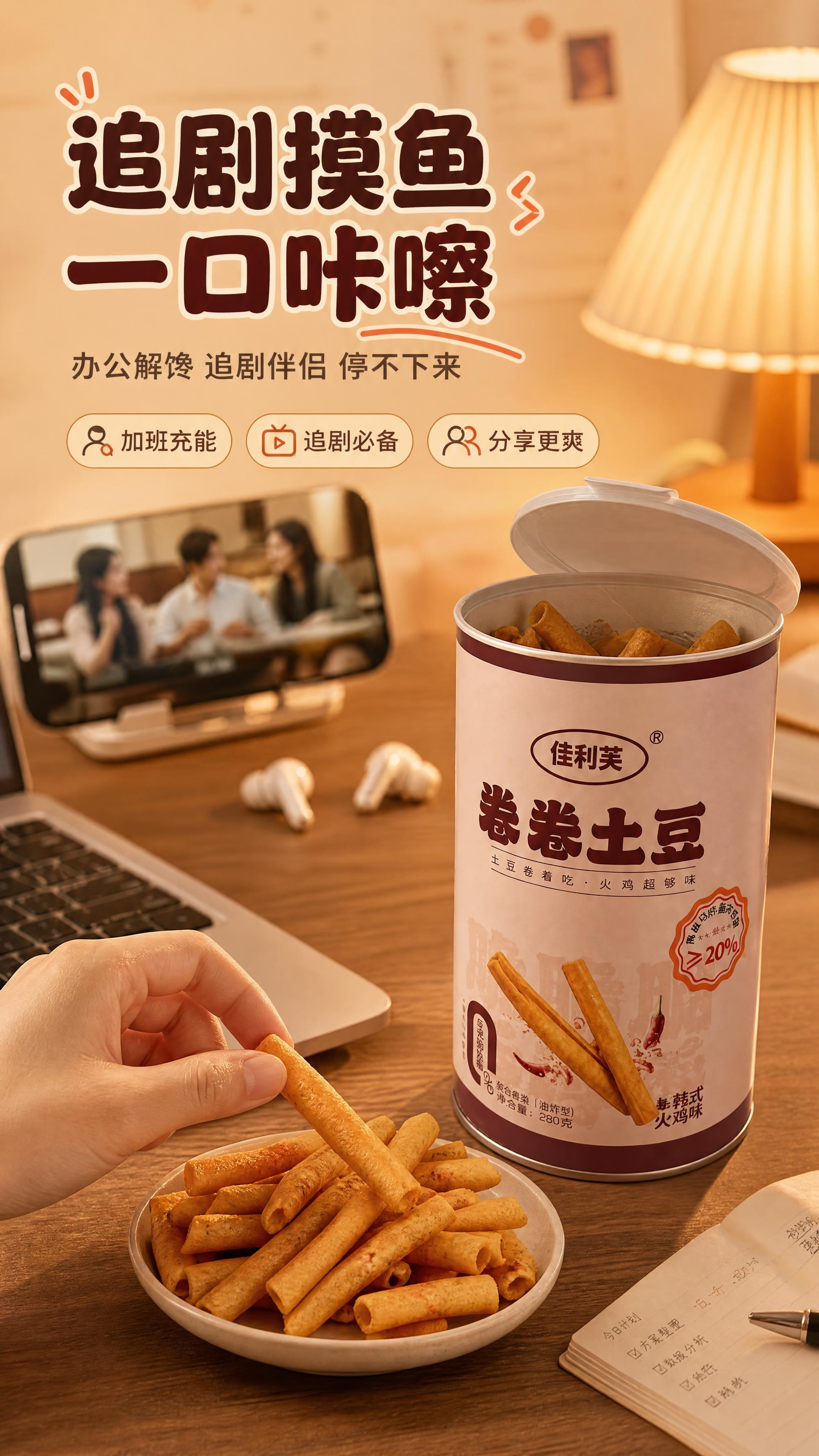 [商品] 使用【图1】佳利芙卷卷土豆韩式火鸡味桶装（右款红棕桶… - 图片创意预览