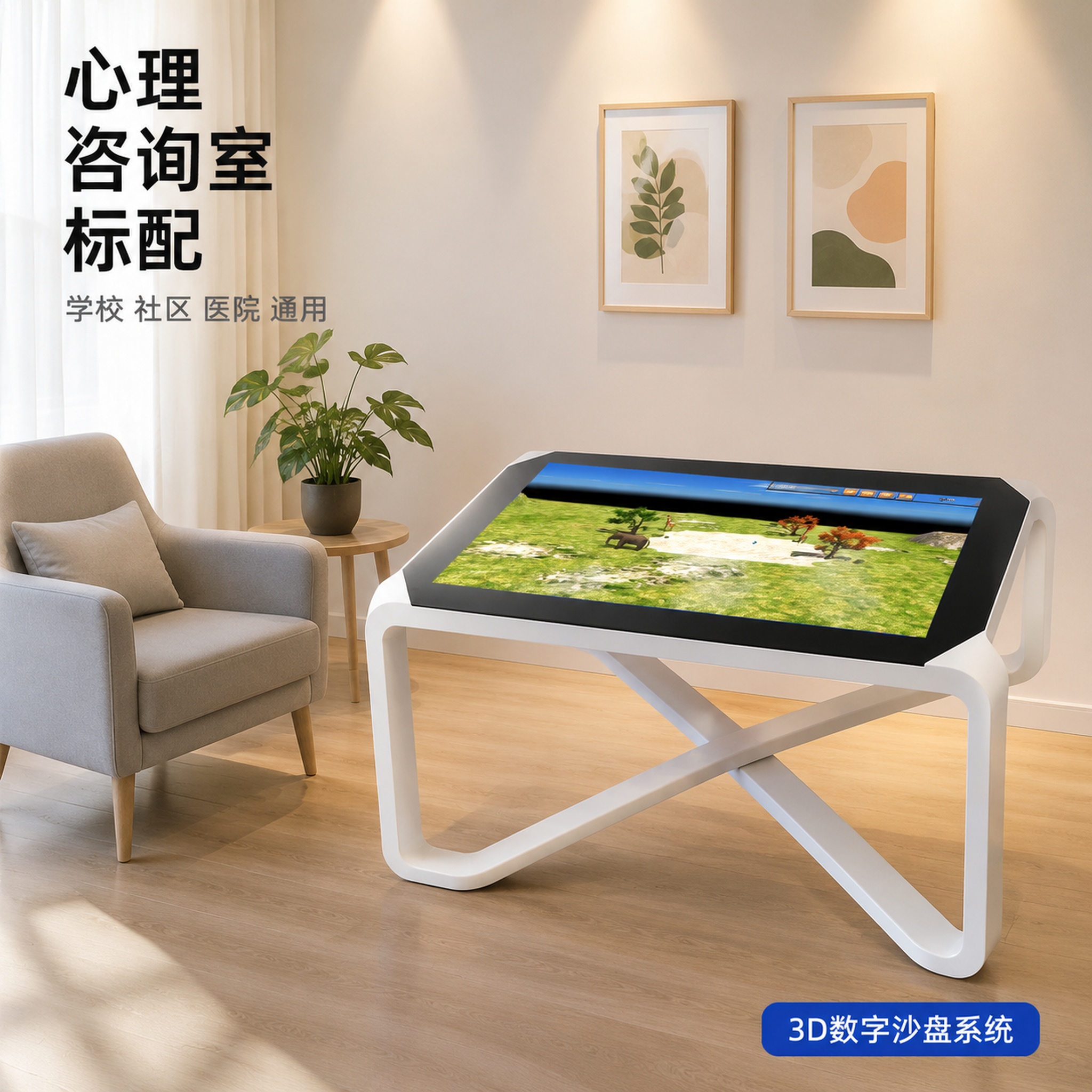 [主图-3] 3D心理沙盘场景图 心理咨询室使用场景。 [氛围… - 图片创意预览