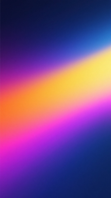 炫彩渐变背景，采用深蓝、墨紫、明黄、亮橙、粉紫的渐变配色，色彩过渡柔和自然，带有轻微的光晕效果，整体呈现出梦幻、活力且时尚的氛围，背景平滑无纹理，色彩饱和度适中，光线均匀柔和，营造出宁静而富有层次感的视觉效果。预览效果