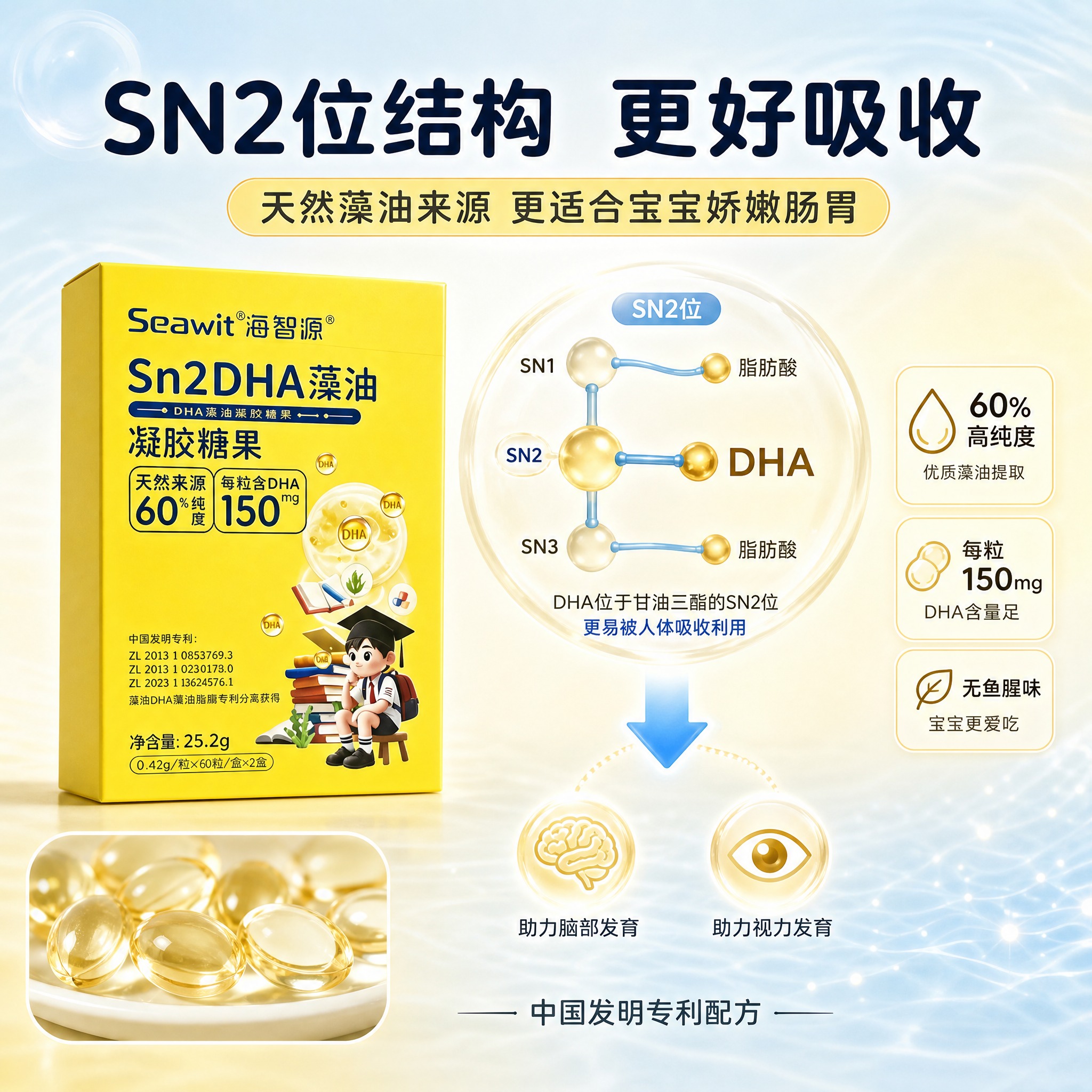 [主图-2] 核心功能图 突出SN2位结构高纯度DHA好吸收的… - 图片创意预览