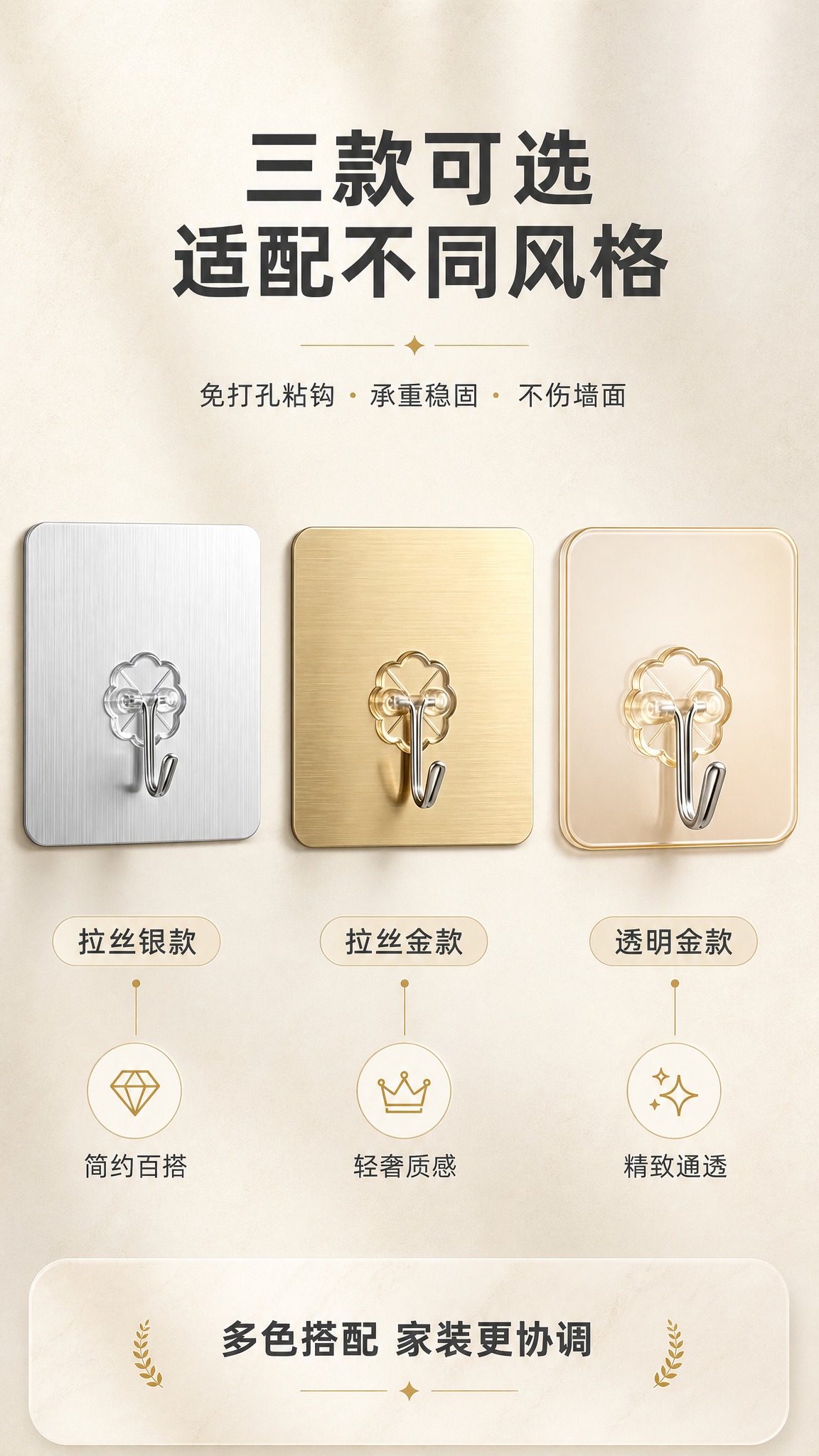 [商品] 使用【图1】拉丝银款、【图2】拉丝金款、【图3】透明… - 图片创意预览