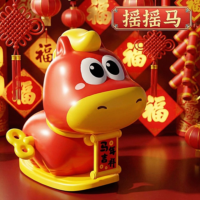 更换背景，“发条摇马”改为“摇摇马”