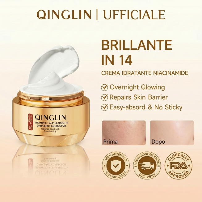 将图片上除产品包装上印刷的文字QINGLIN、VITAMIN C + ALPHA ARBUTIN、DARK SPOT CORRECTOR、Radiance-Bousting & Tone-Evenin预览效果