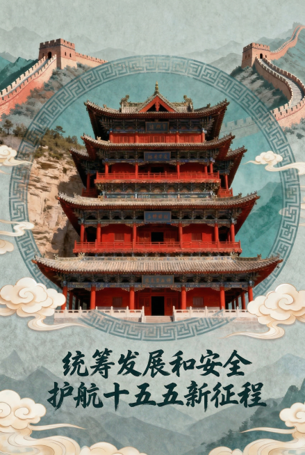 去掉海报顶部的圆形红标，保持海报其余所有内容和风格完全不变，不要添加新的文字，用背景相同的青灰色远山填充去掉标识后的区域，保持画面整体和谐预览效果