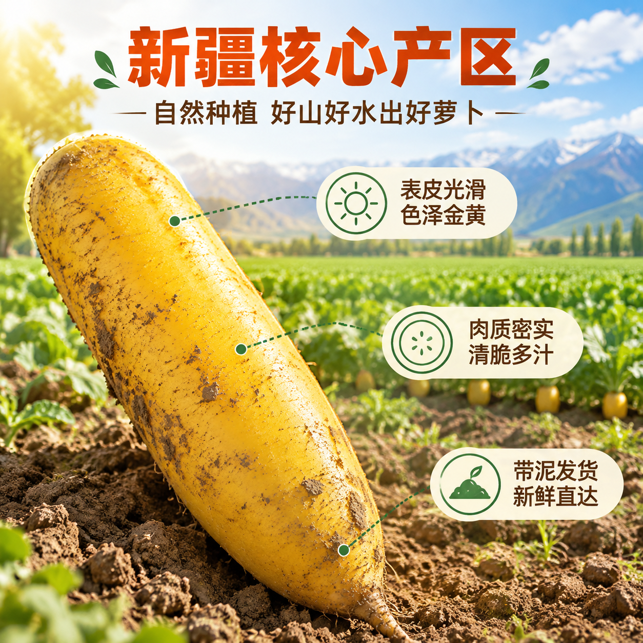 [主图-2] 核心亮点与溯源，主题：新疆核心产区 自然种植 品… - 图片创意预览