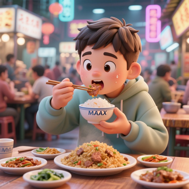 趣味3D插画风格，C4D渲染，OC渲染，Blender建模，柔软光线，马卡龙色系，泡泡玛特盲盒质感，光滑黏土材质，影棚打光，8k分辨率，超细节，一位阳光活力的年轻男性，短发，穿着休闲卫衣，坐在热闹的大预览效果