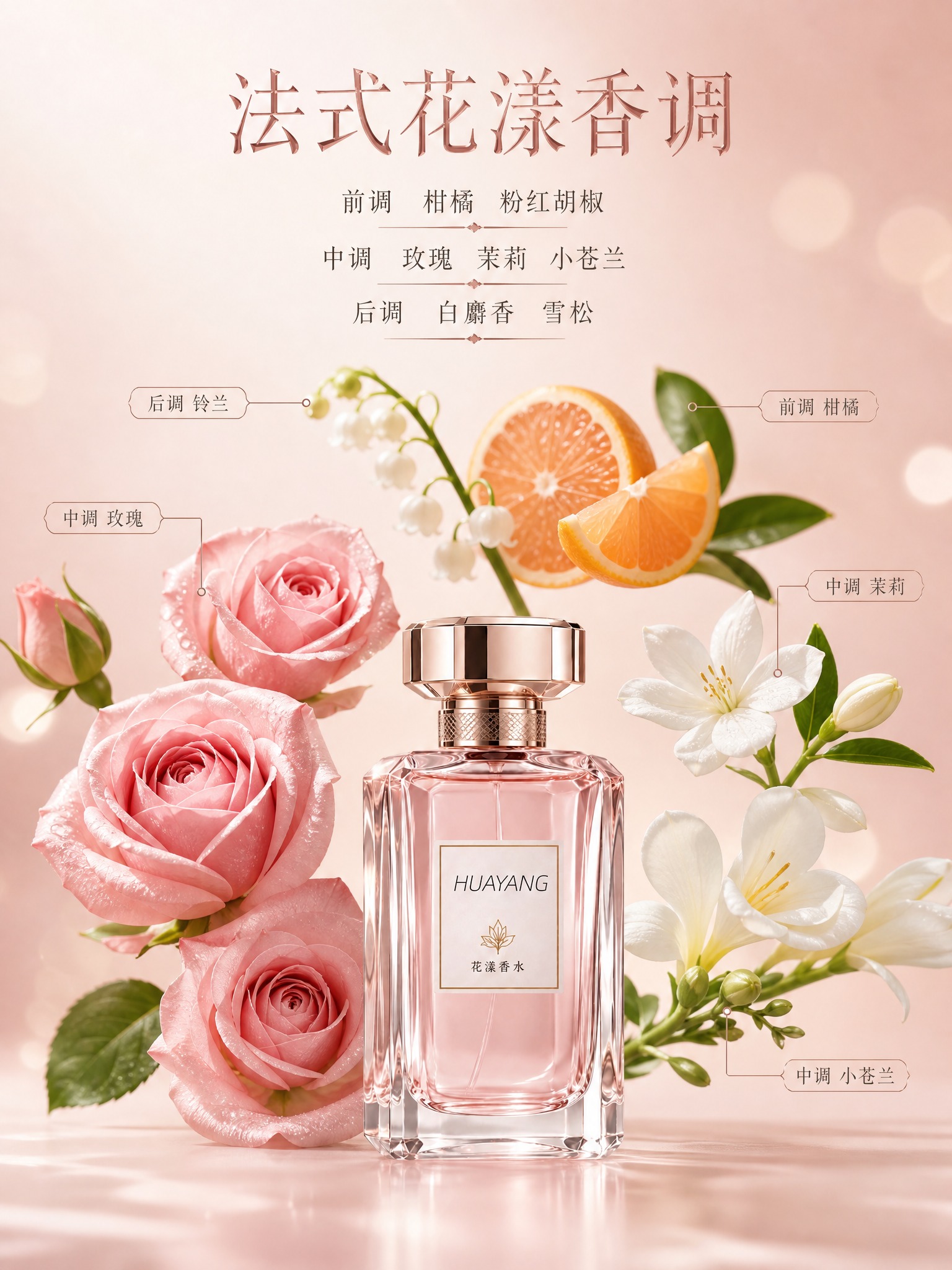 [主图-2] 核心香调成分解析 花香原料展示 [统一基调] 整… - 图片创意预览