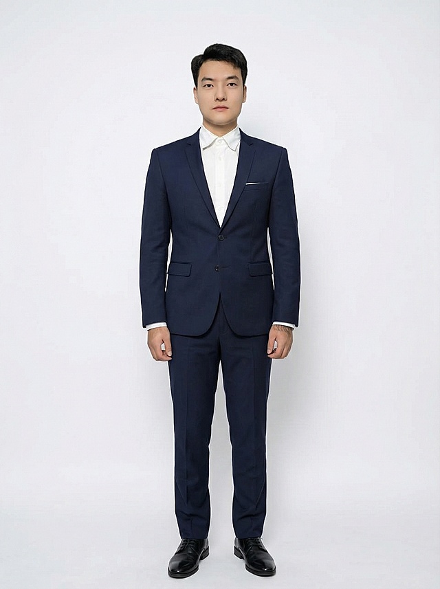 生成全身证件照，风格比较正式点的