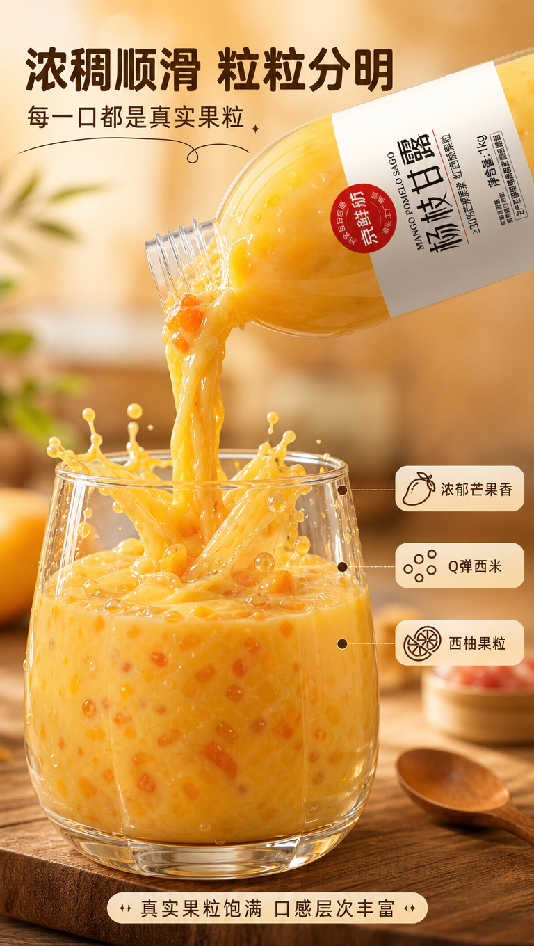 [商品] 使用【图1】京鲜舫杨枝甘露1kg瓶装饮料；保留瓶身标… - 图片创意预览