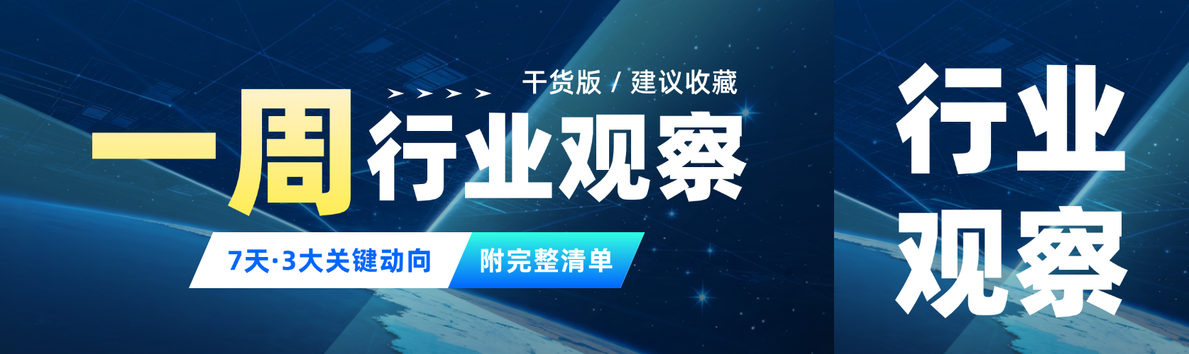一周行业观察新闻资讯公众号双封面预览效果