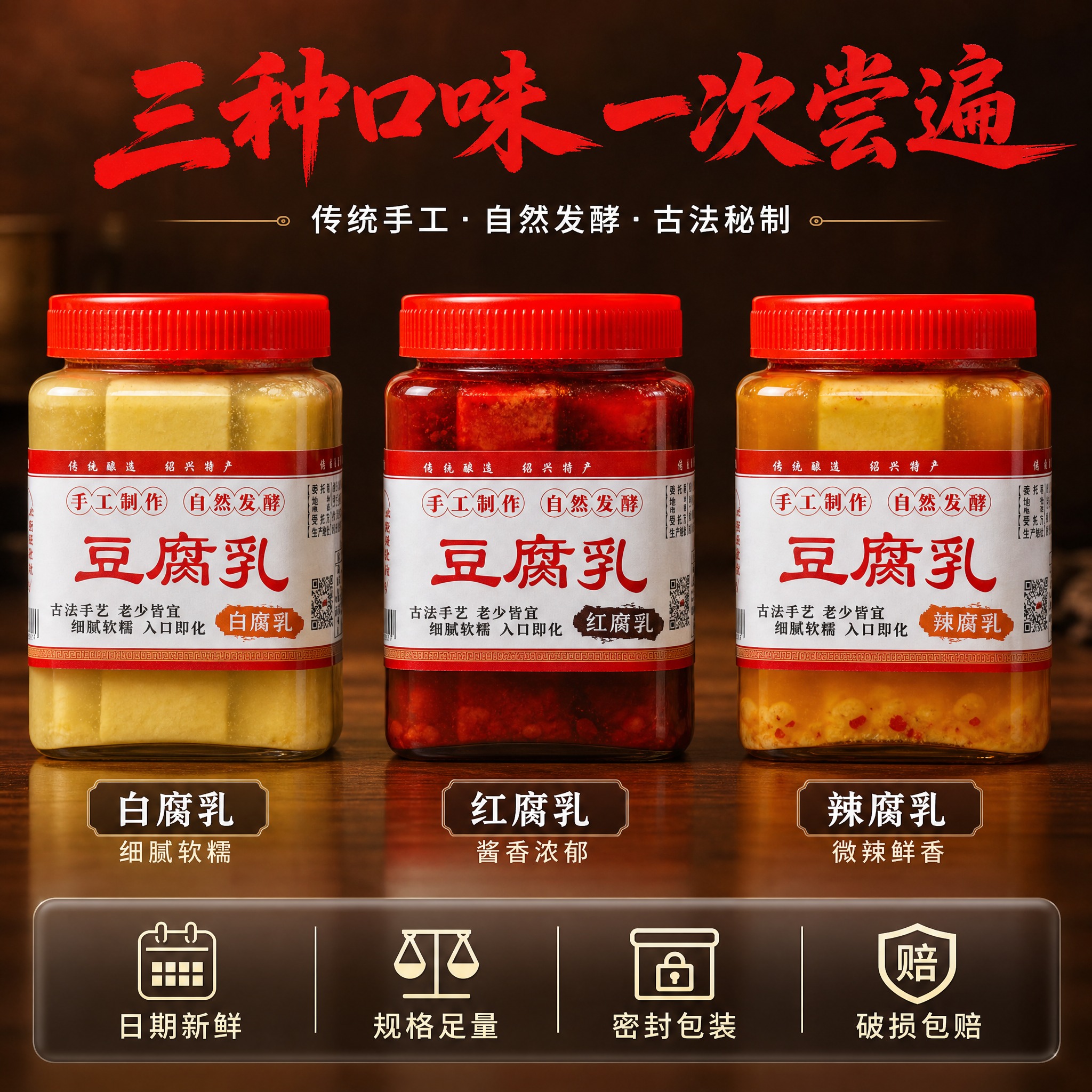[主图-5] 三种口味全家福 SKU展示 服务承诺 [统一基调… - 图片创意预览