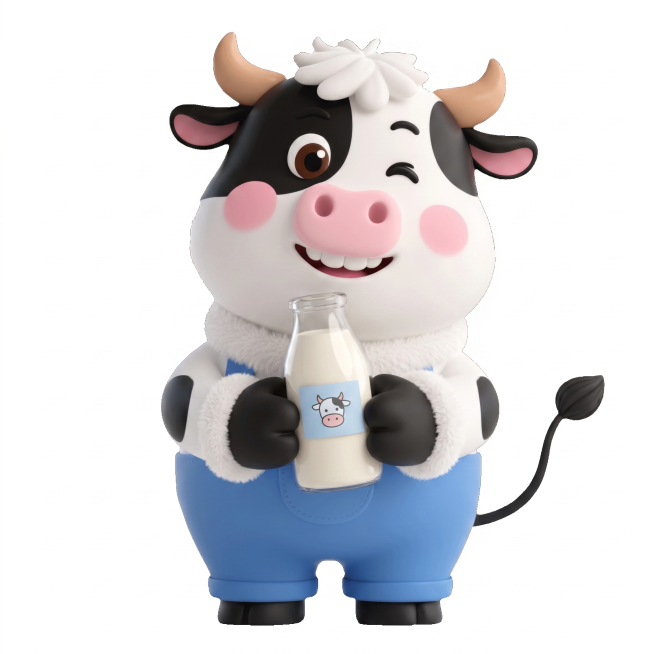 改为捧着一瓶牛奶预览效果