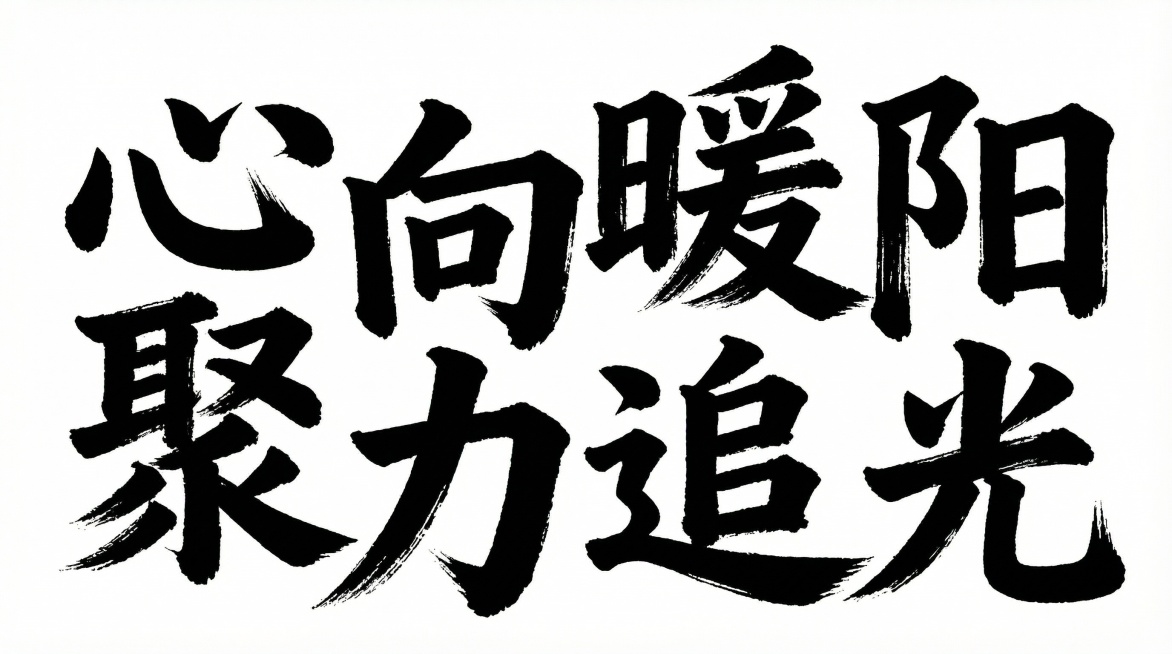 横着排版，字体大小错落，有设计感，白色背景，黑色字体预览效果