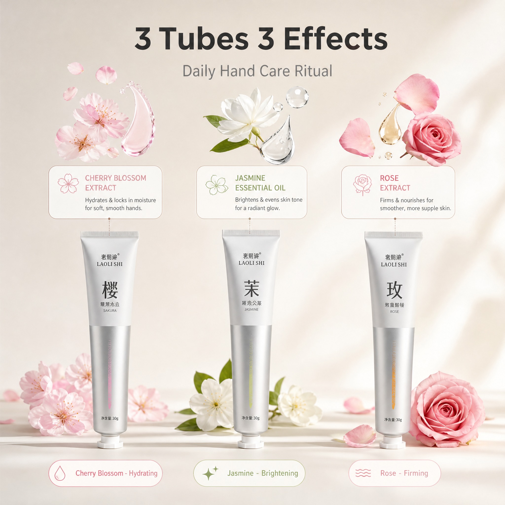 [主图-2] 3-Pack Floral Hand Cream… - 图片创意预览