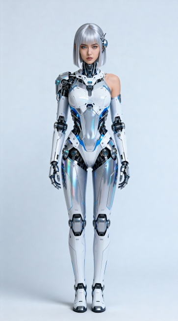 将参考图中人物扩展至完整全身照，且是双脚并拢直立站姿，其他保持不变预览效果