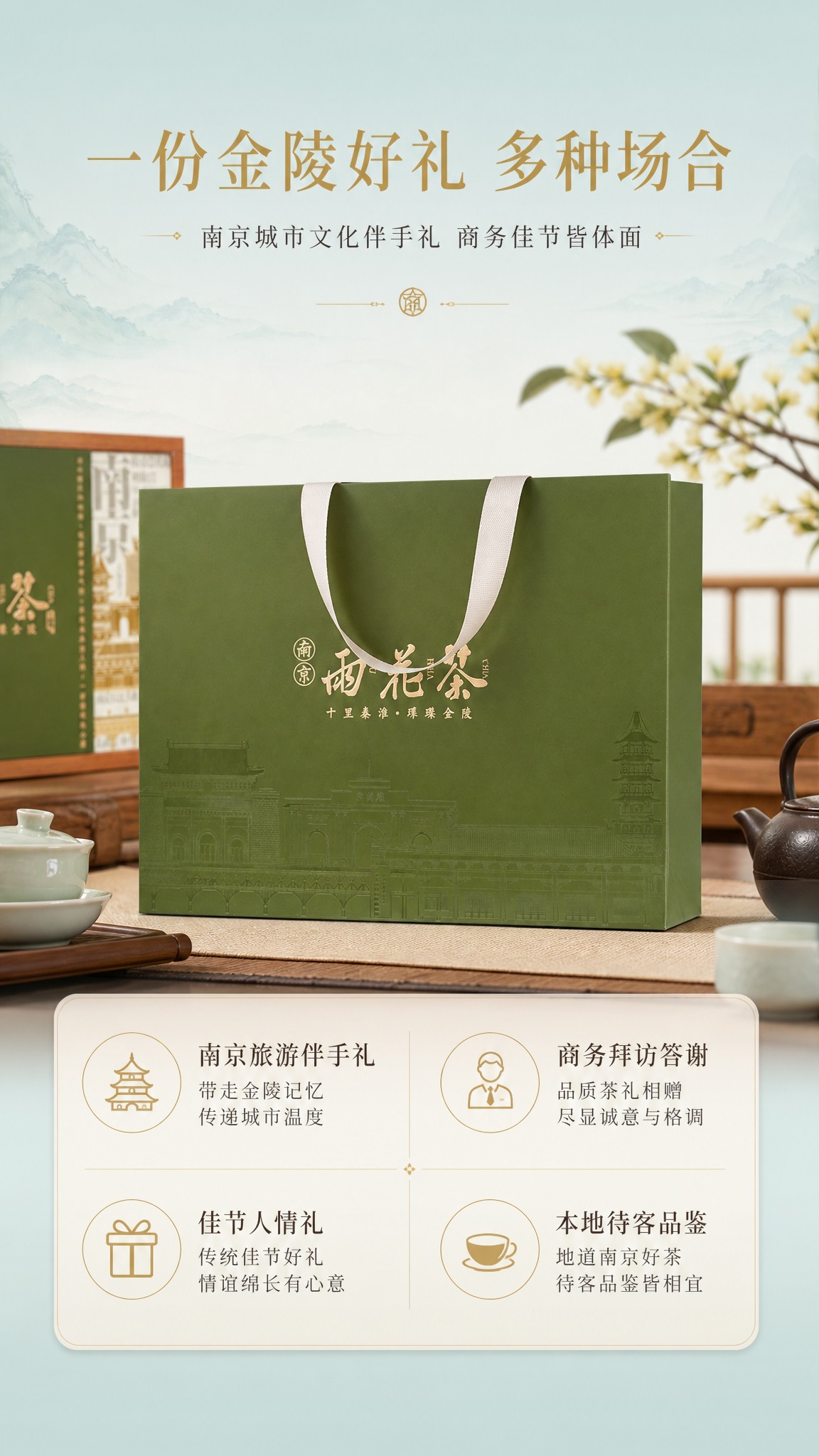 [商品] 使用【图2】绿色手提礼袋特写和【参考图】61.png… - 图片创意预览