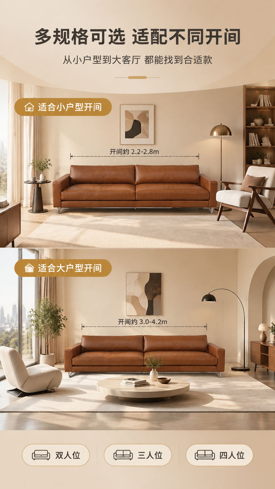 [商品] 使用【图1】LKS1006回声沙发棕色真皮款；保留方… - 图片创意预览