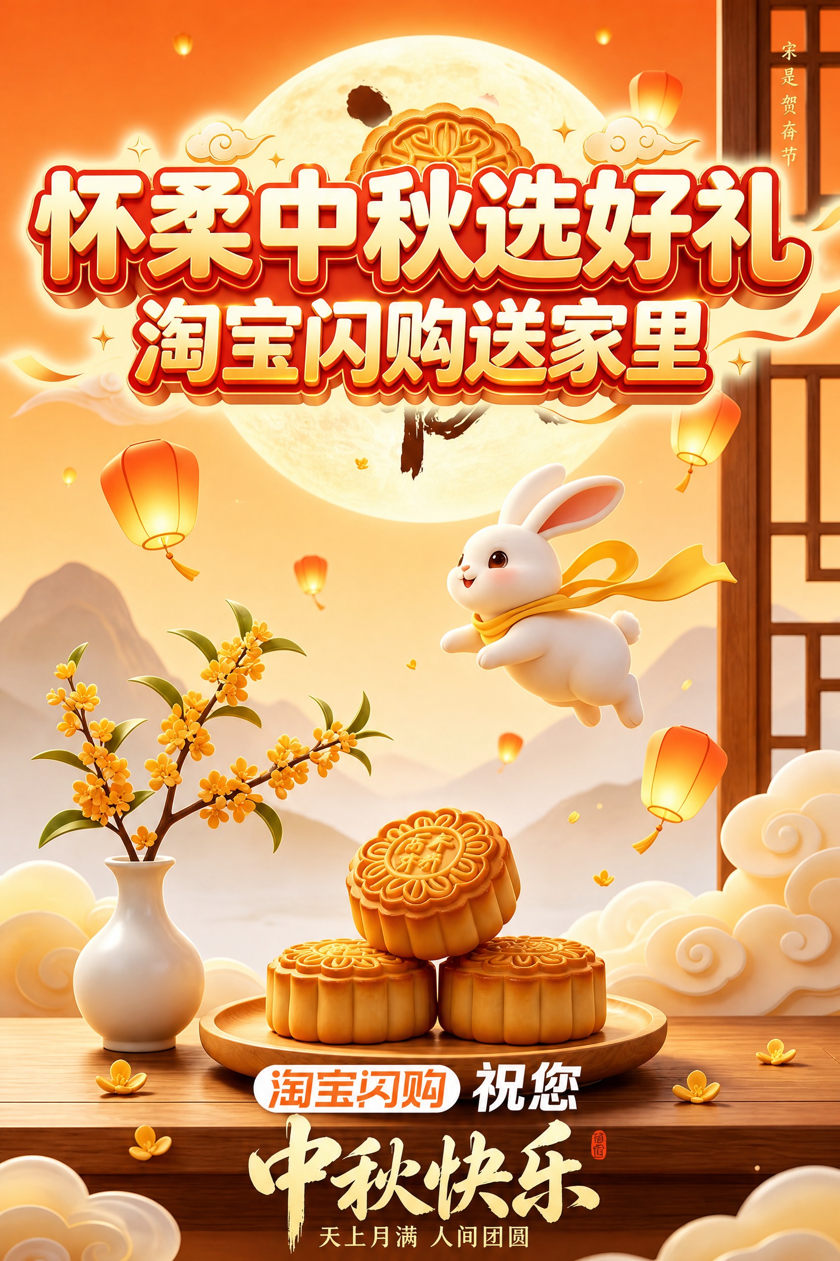 基于参考图进行修改，将主标题中的"保定"改为"怀柔"，其余文案… - 图片创意预览