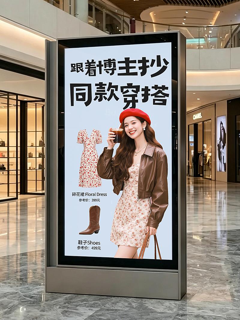穿搭分享女装产品营销实景风小红书封面