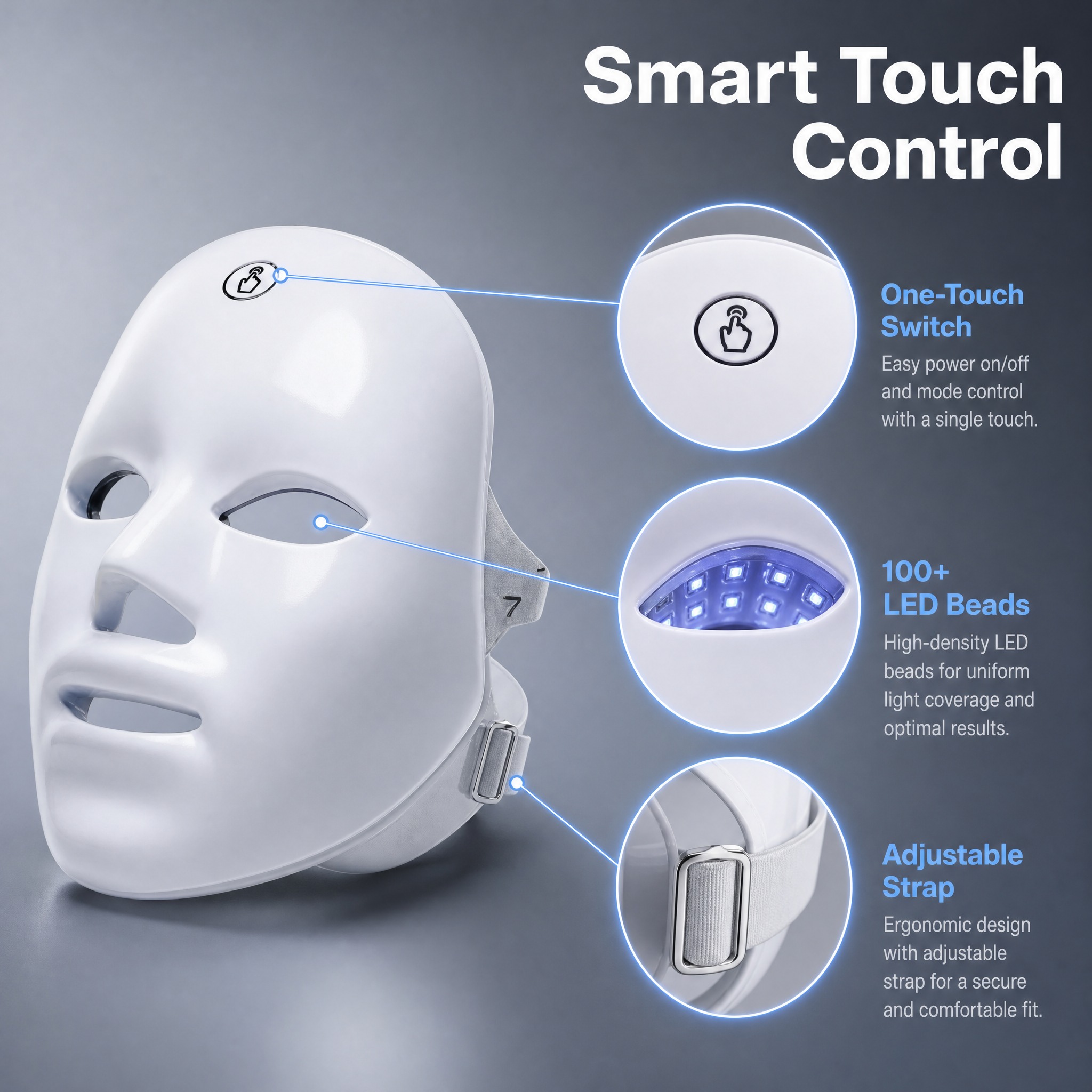 [主图-3] LED Light Therapy Face M… - 图片创意预览