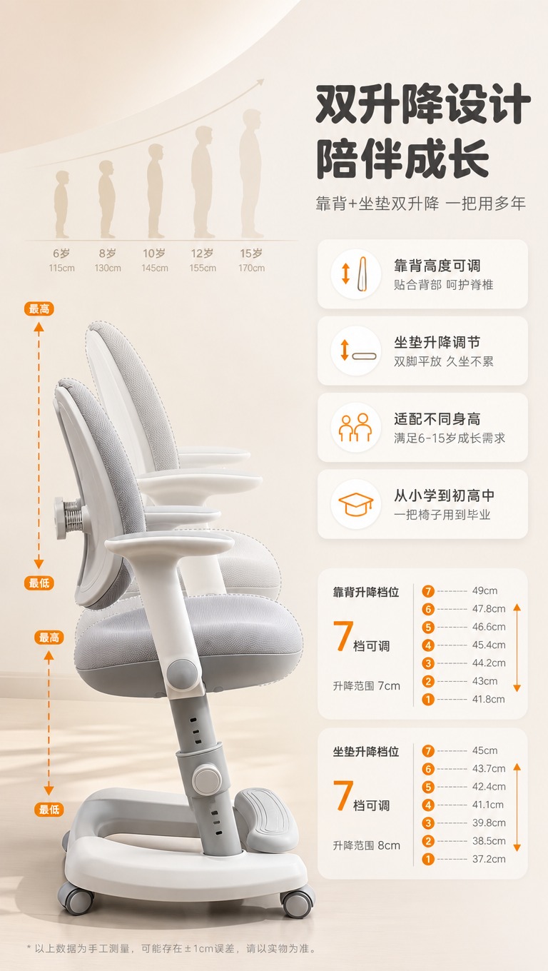[商品] 使用【图4】【图5】儿童学习椅升降结构；保留气杆升降… - 图片创意预览