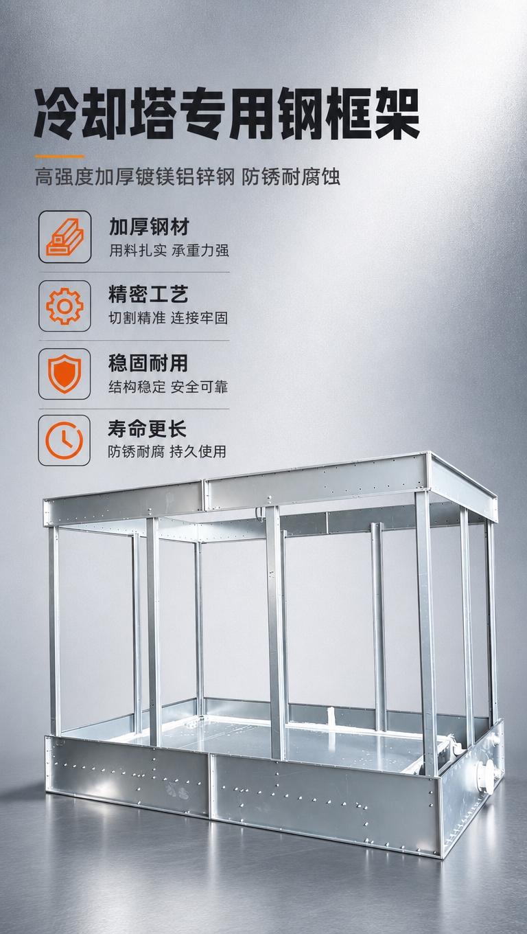 [商品] 使用【图1】冷却塔专用镀镁铝锌钢框架；严格1:1保留… - 图片创意预览