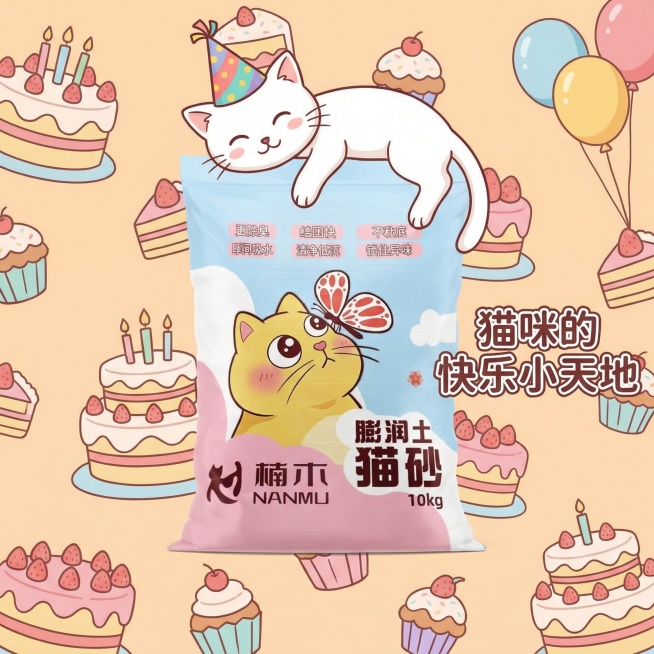 我是在拼多多卖猫砂的 帮我做10张主图 要求简单可爱一点 文案自己发挥预览效果