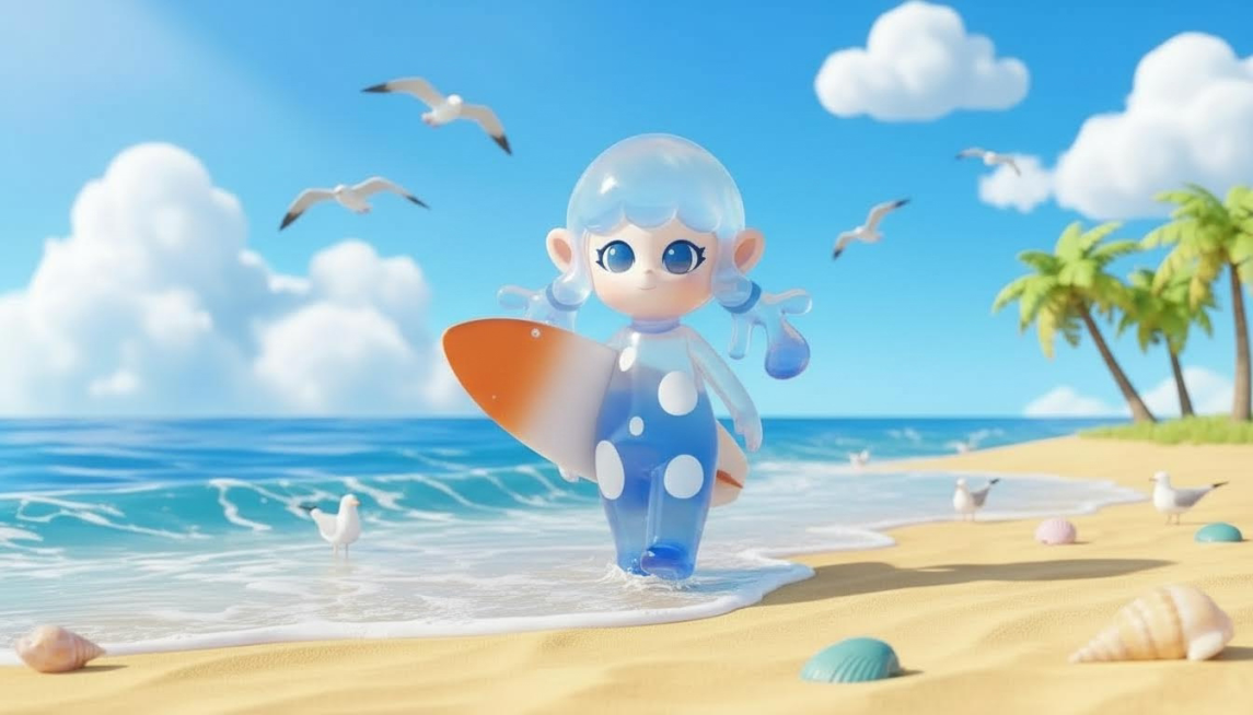 IP换成在海边散步的动作预览效果